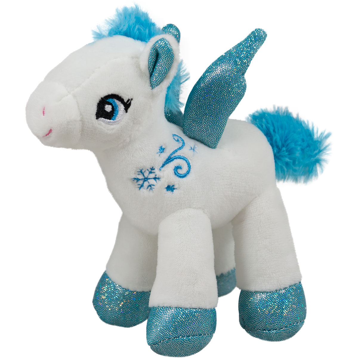 Мини плюшено пони Бял, 16см