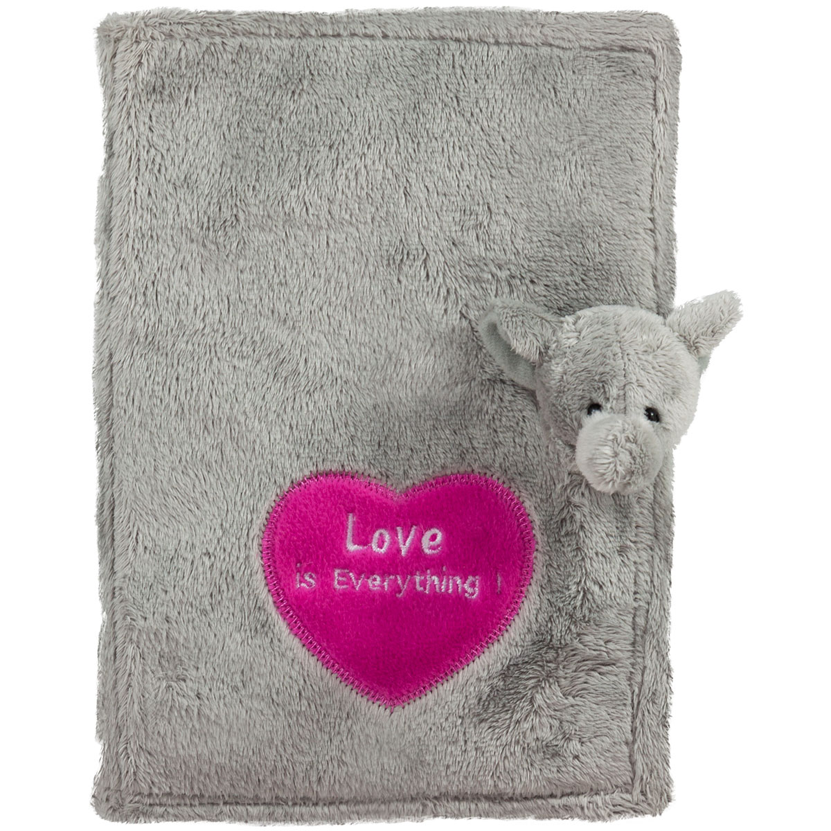 Плюшена подвързия със слонче Сив, 22см