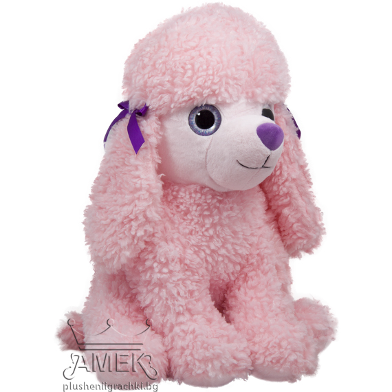 Куче пудел с големи очи Розов 45см