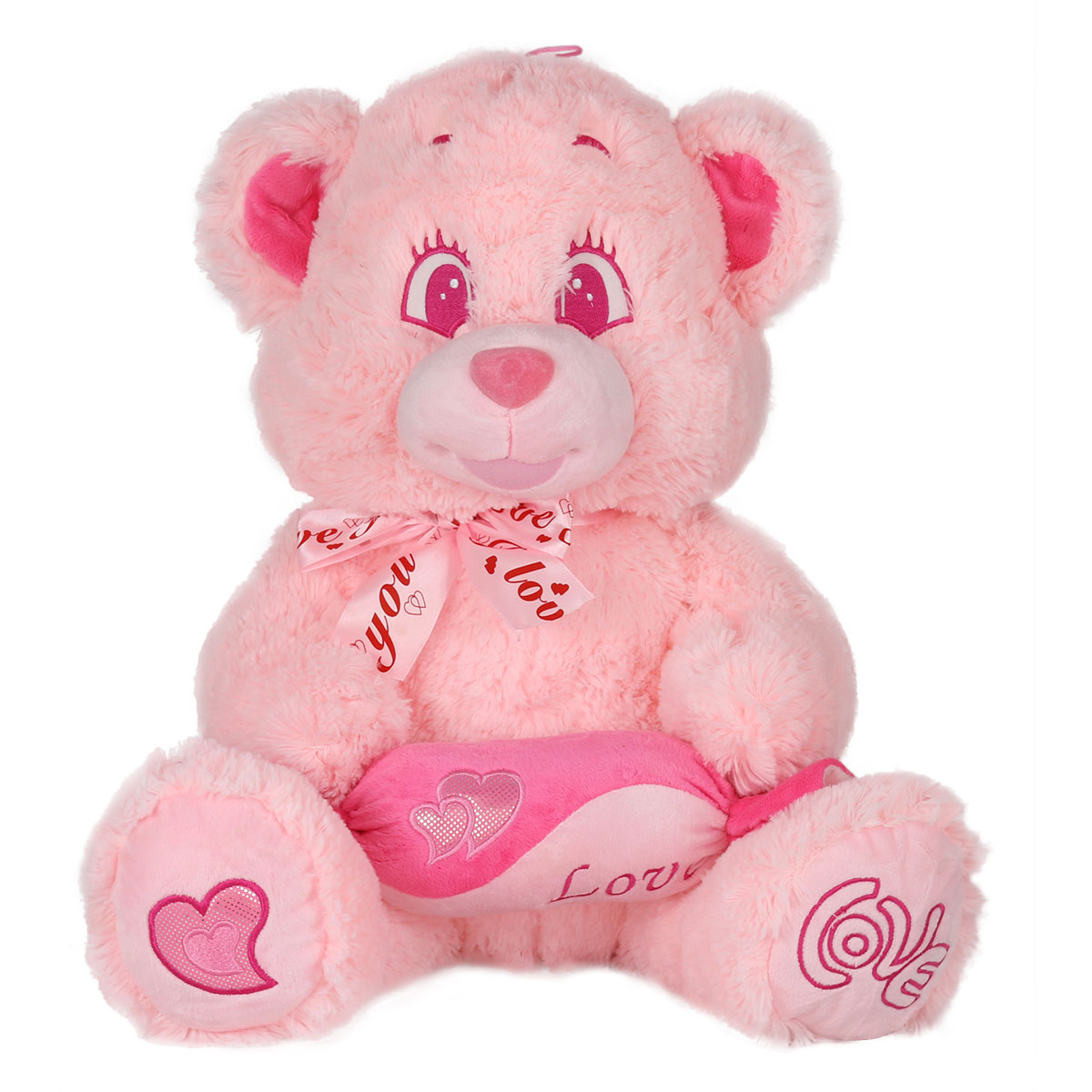 Мече с бонбон Розов, 48см