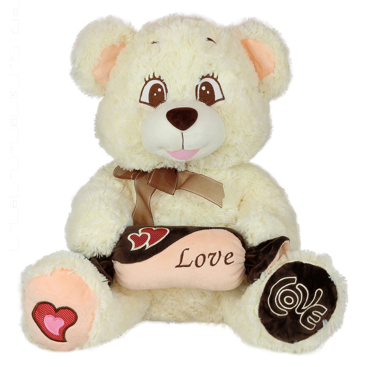 Мече с бонбон Бял, 48см