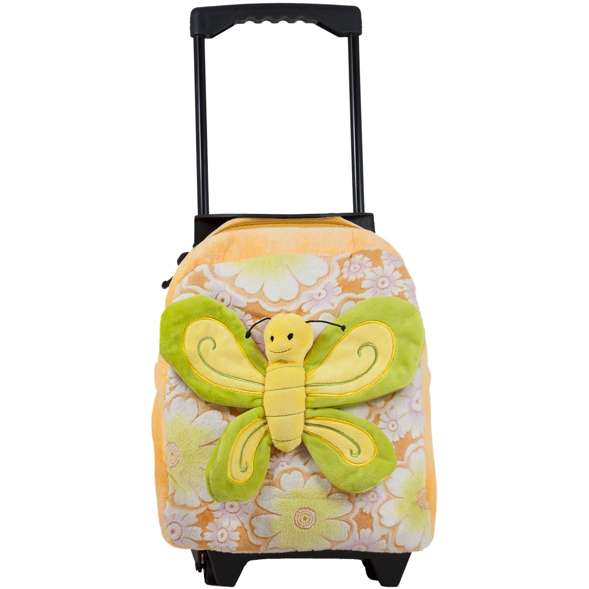 Раница на колелца с пеперуда, Жълт, 32 см