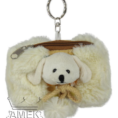 Портмоне с кученце| 3 цвята Бежов 9х12см