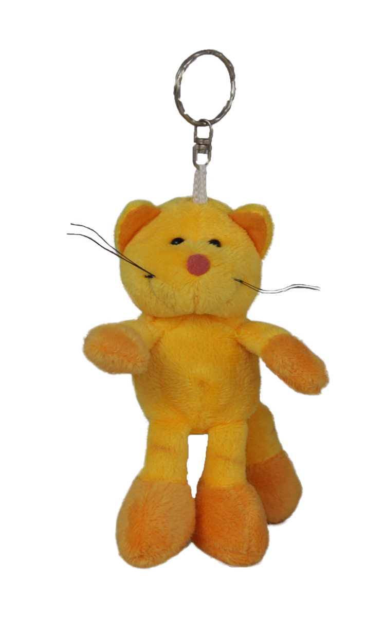 Ключодържател с коте Жълт 12 см