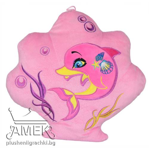 Възглавница мида, Розов, 32 см