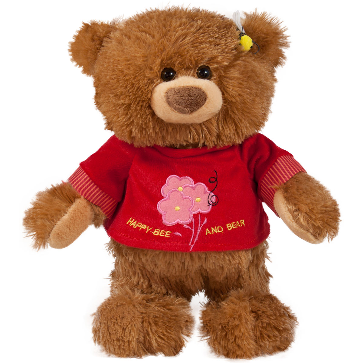 Мече с тениска С червена тениска 36 см