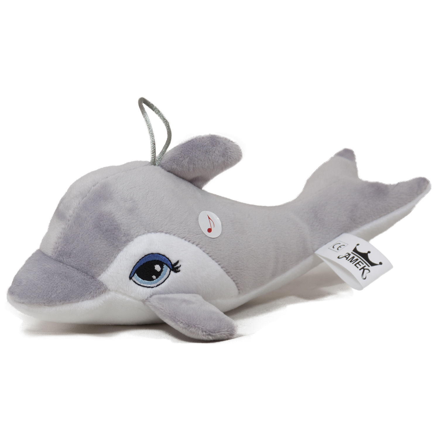 Плюшен делфин Сив 16см