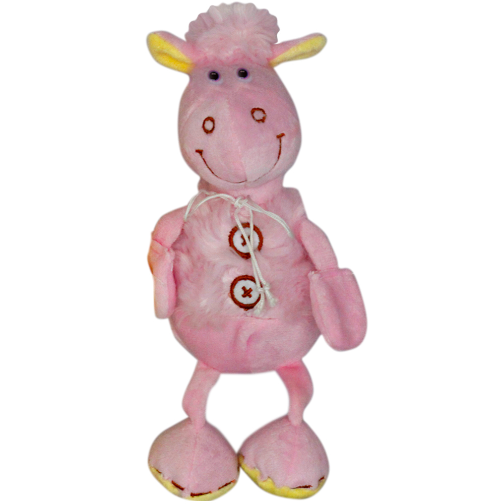 Малка плюшена овчица Розов 22 см