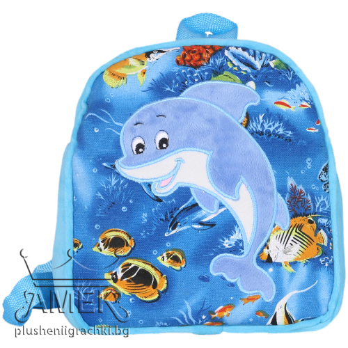 Раница "Морско дъно" С делфин 24 см