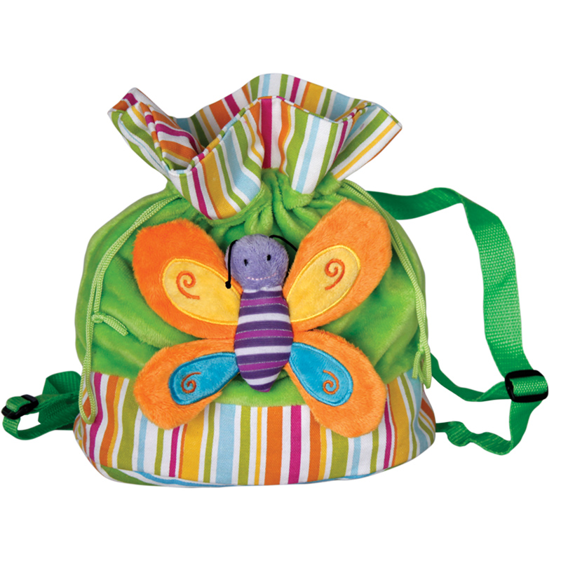 Раница с пеперуда Зелен 26 см