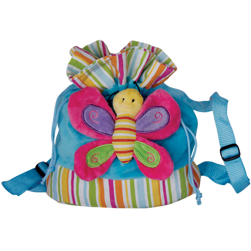 Раница с пеперуда Син 26 см