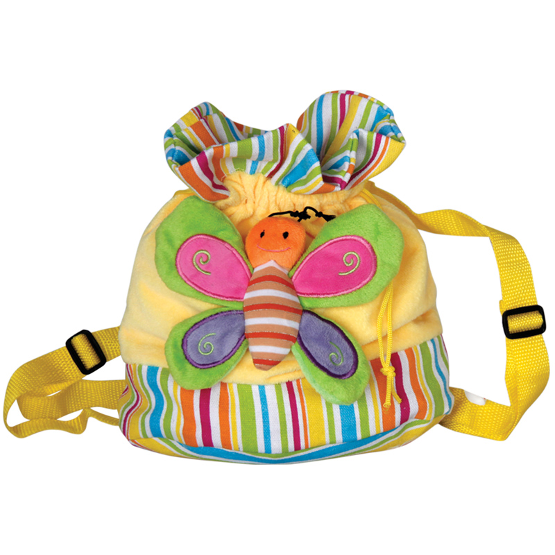 Раница с пеперуда Жълт 26 см