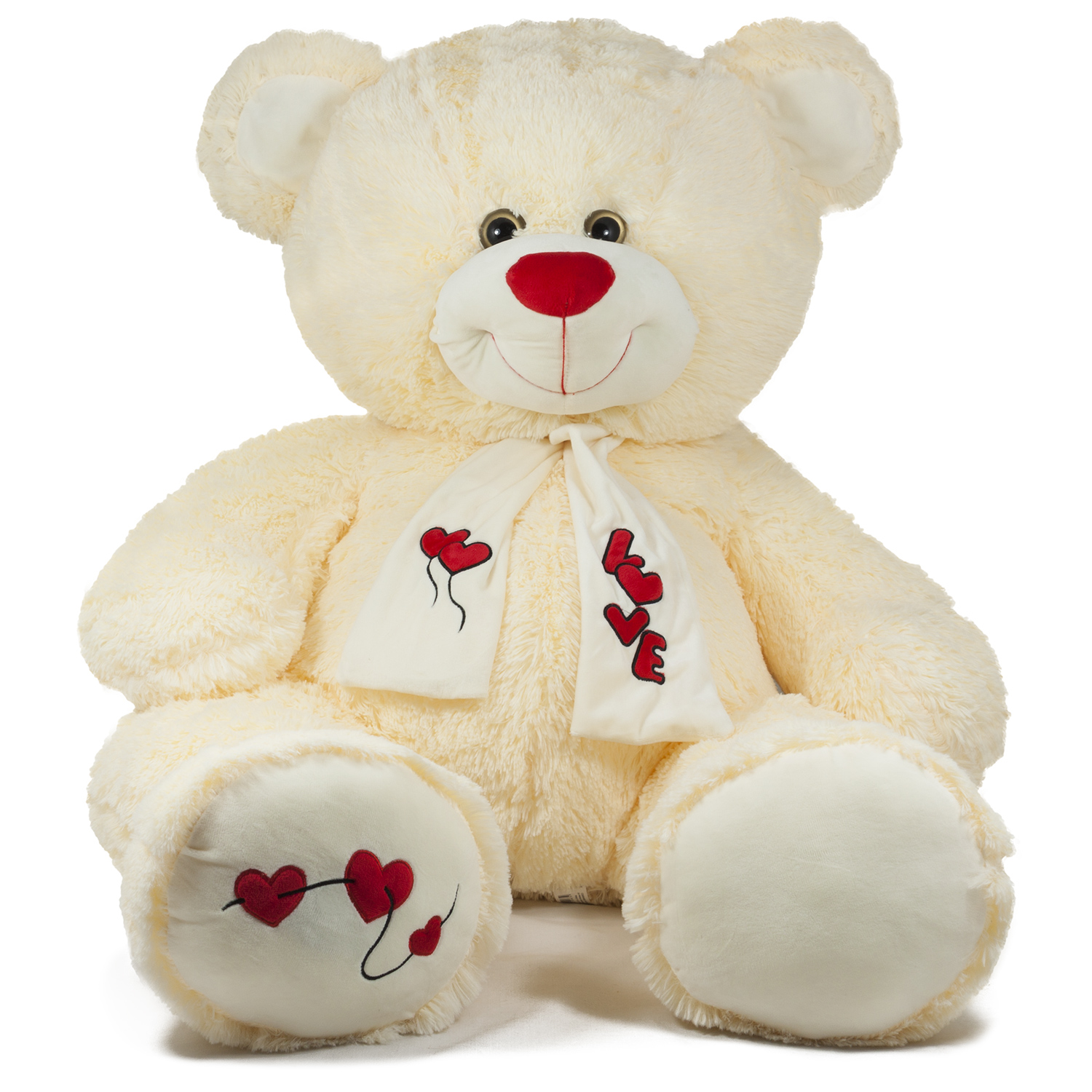 Плюшено мече с шал LOVE, 120см