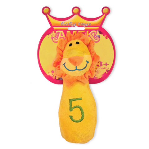 Кегли с дрънкалка Лъвче 18 см