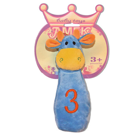 Кегли с дрънкалка Кравичка 18 см