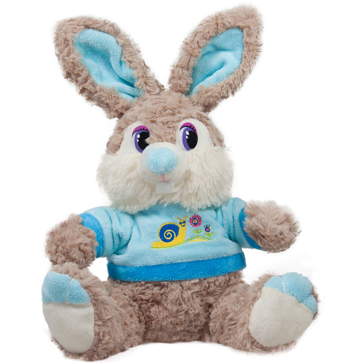 Зайче с тениска Син 25 см