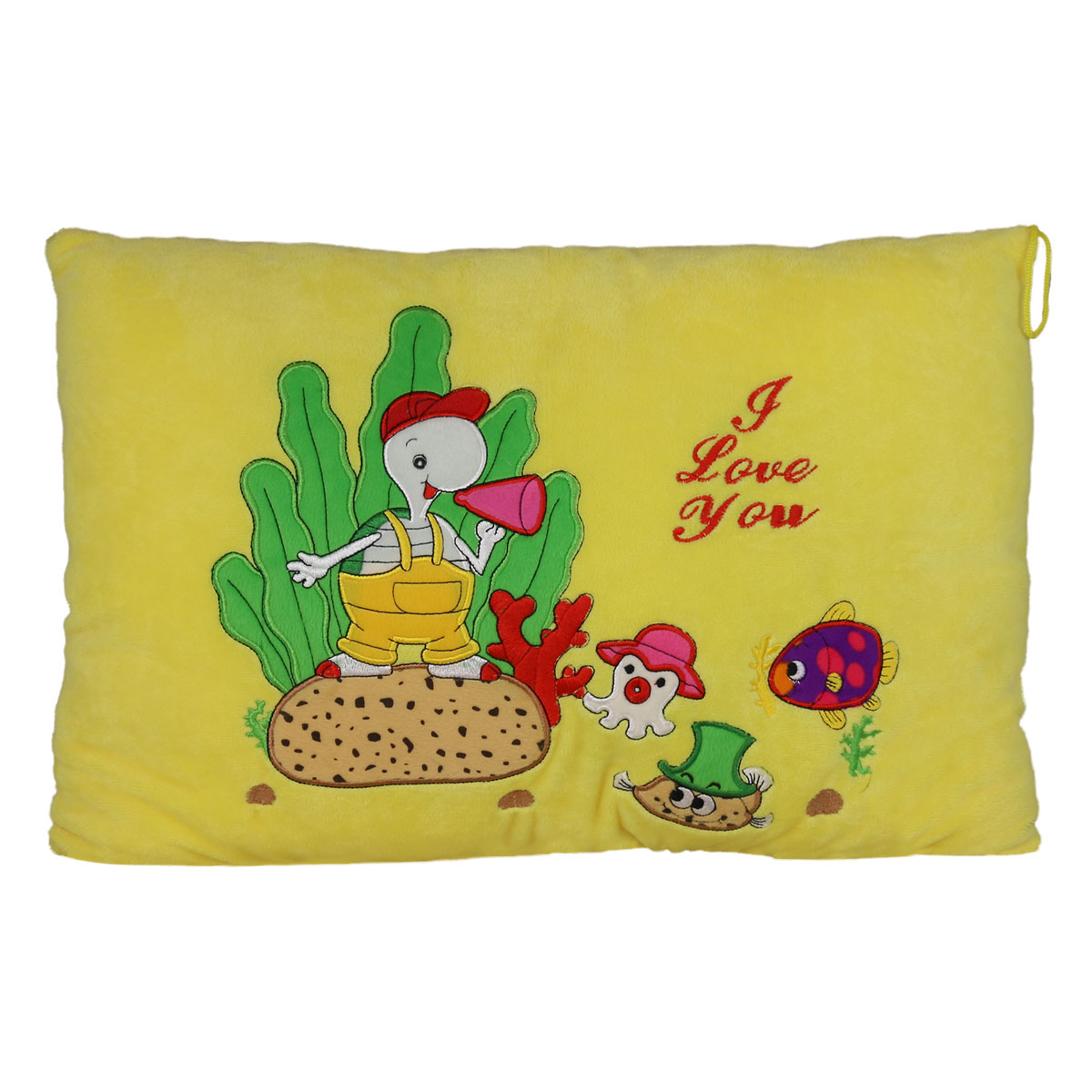 Възглавница с костенурка Жълт 35х50 см