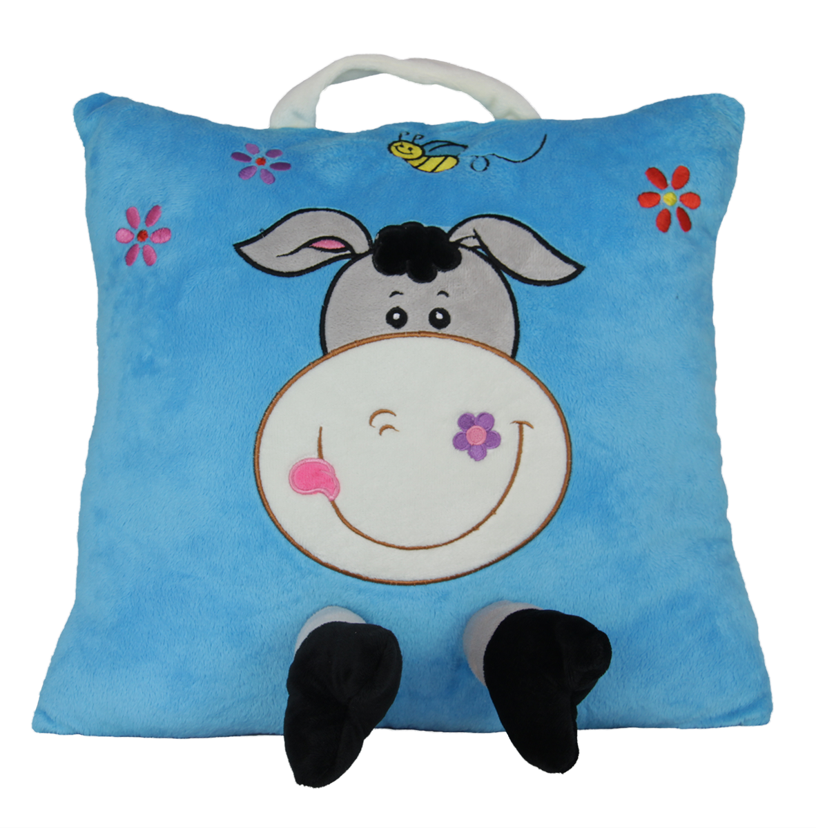 Цветна възглавничка с животни Магаренце 35х35см