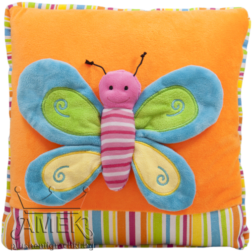 Възглавница с пеперуда| 6 цвята Оранжев 30х30см