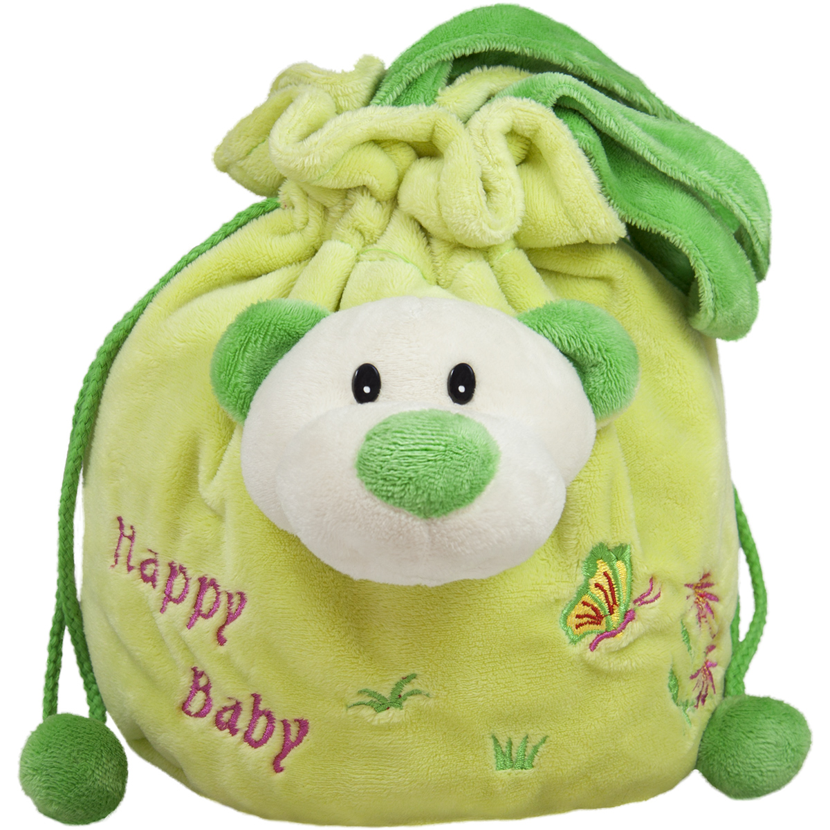 Плюшена чанта с вързки Мече 20 см