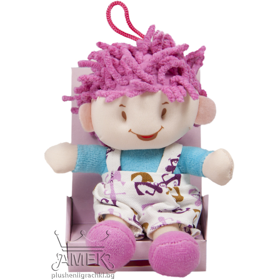 Плюшена кукличка в кутия Розов 20 см