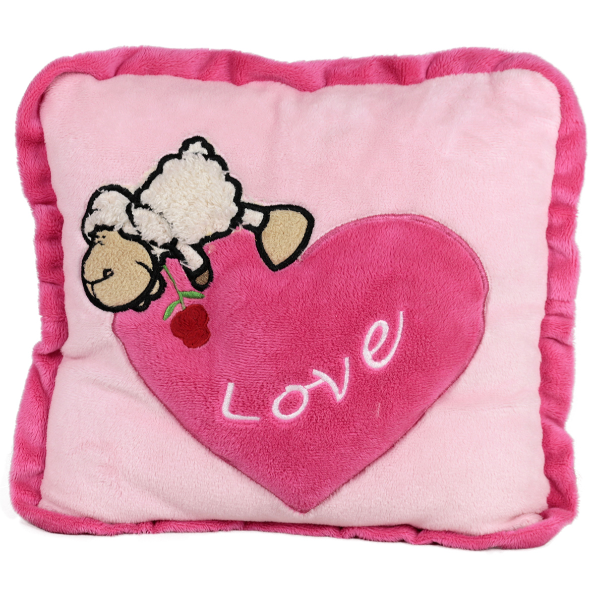 Възглавница с овчица Розов 25х30 см