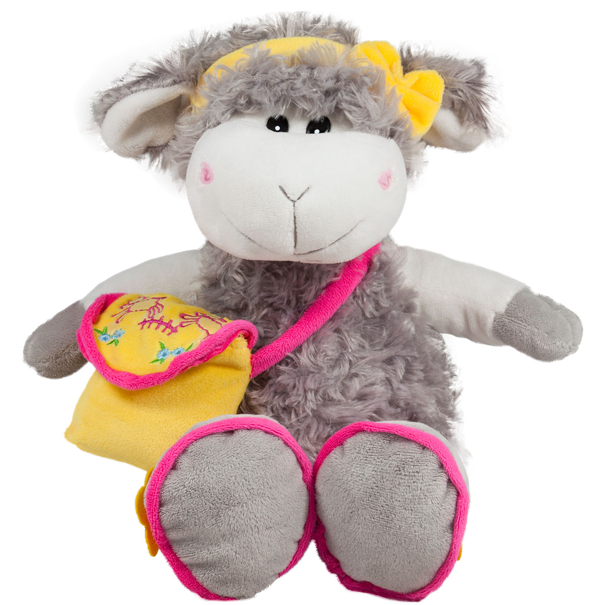 Овчица с чанта Розов 30 см