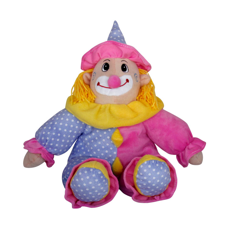 Бебешки плюшен клоун Лилав и розов 32 см