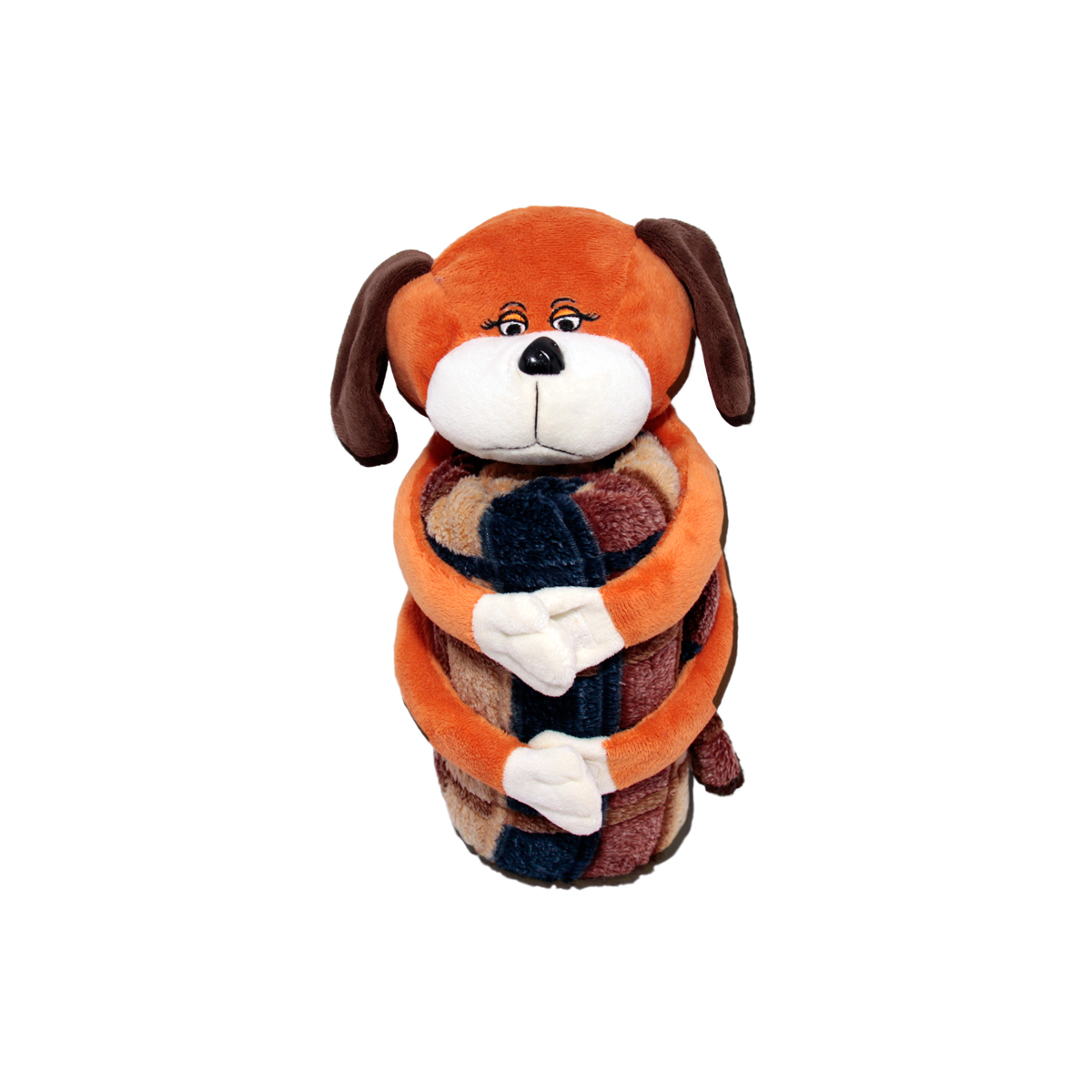 Животни гушнали одеалце Куче 24 см