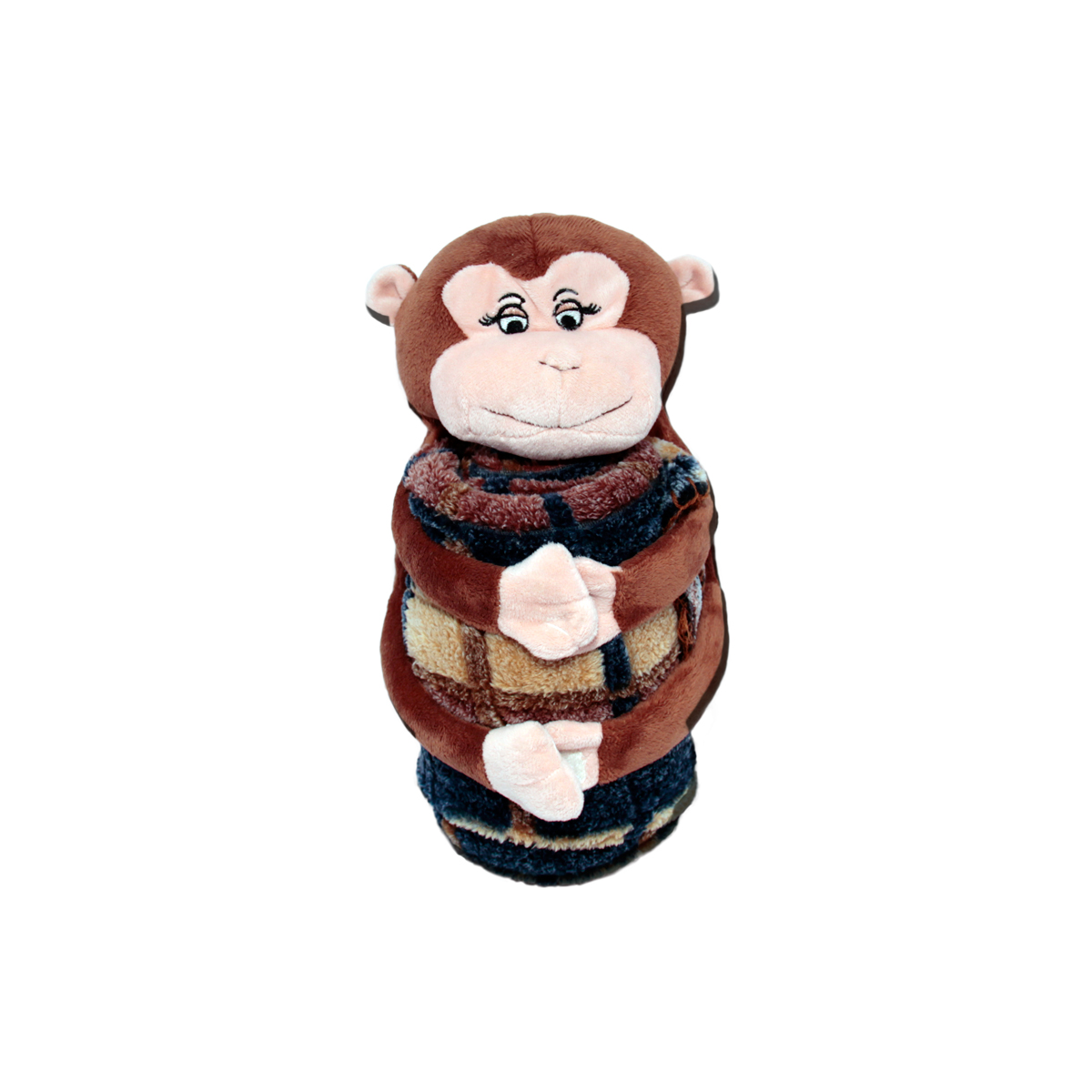 Животни гушнали одеалце Маймуна 24 см