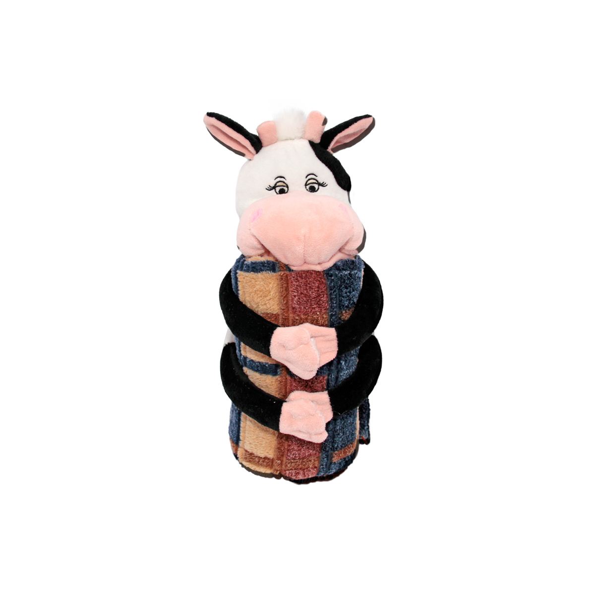 Животни гушнали одеалце Кравичка 24 см