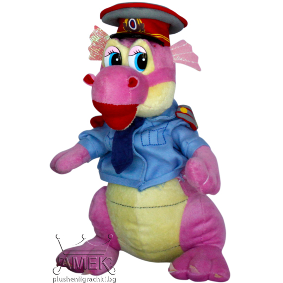 Дракон полицай, 25см, Розов