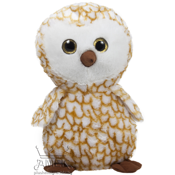 Плюшена совичка Жълт 25см