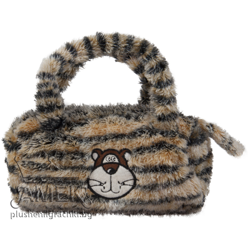 Плюшена чантичка с диви животни Тигър 20 см