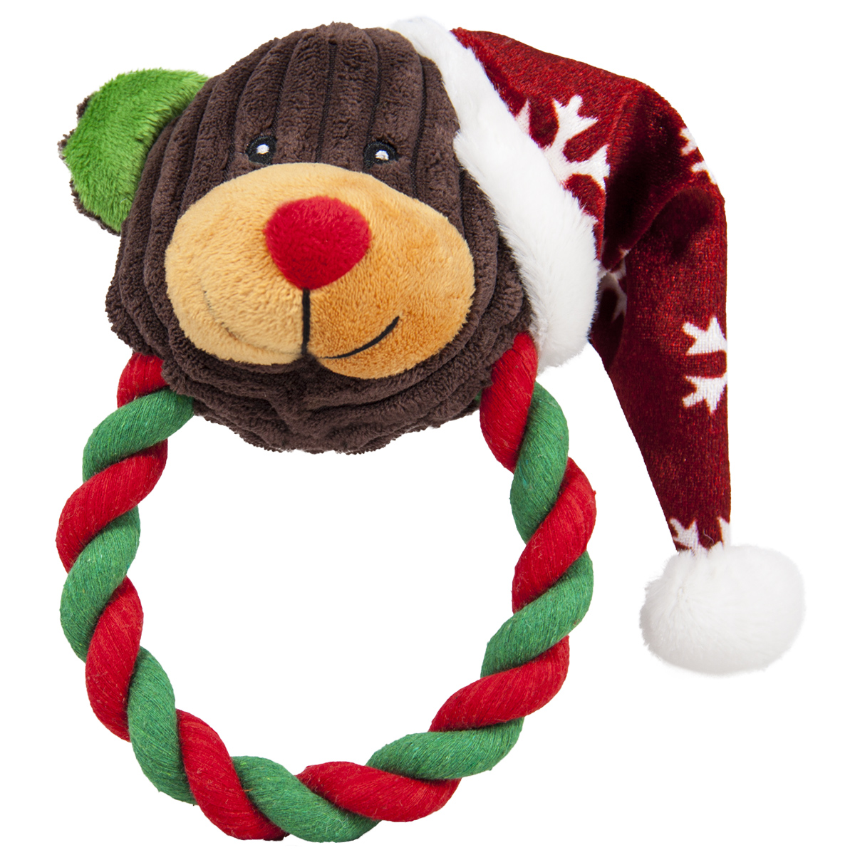 Играчка за куче с коледни животни  Мече 22 см