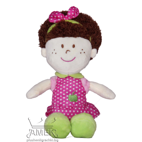 Пюшена кукла с диадема| 3 цвята Розов 34 см