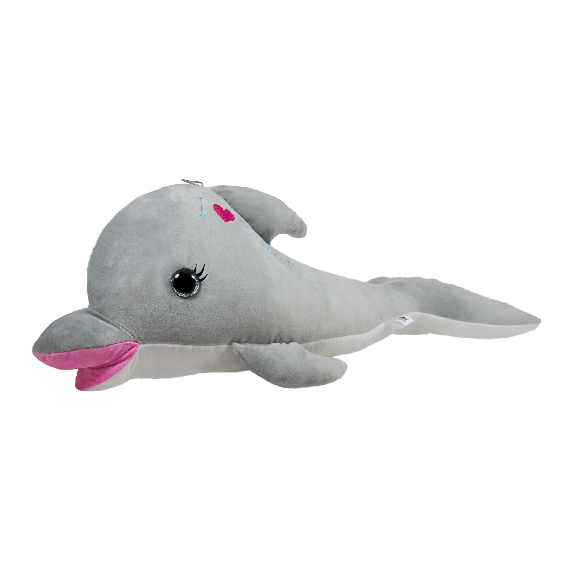 ГОЛЯМ Делфин "I love dolphins" Сив 30х75 см