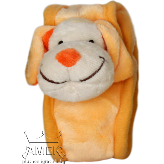 Торбичка с дълга връвка Оранжев Куче 10 см