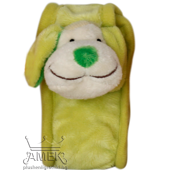 Торбичка с дълга връвка Зелен Куче 10 см