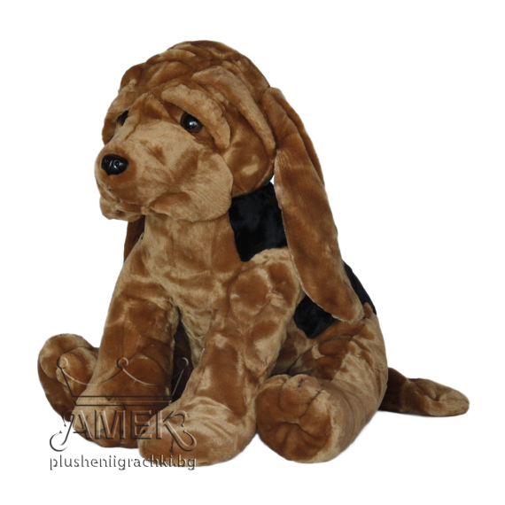 Голямо плюшено куче Басет Кафяв 65 см