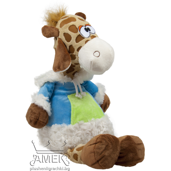 Диви животни с яке Жираф 34 см