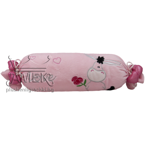 Възглавница бонбон С магаре 45х15 см