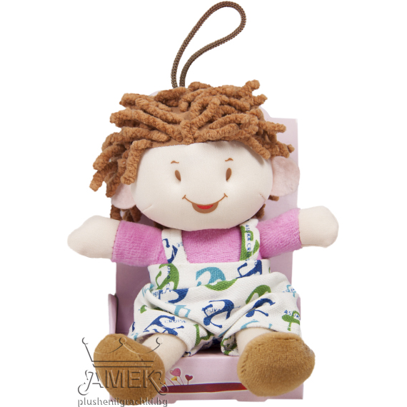 Плюшена кукличка в кутия Кафяв 20 см