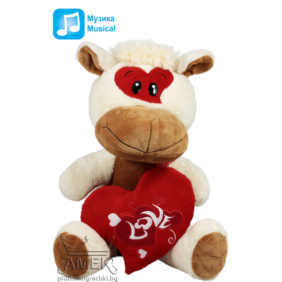 Животни със сърце Хипопотам 45 см