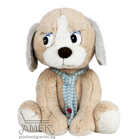 Куче с шал| 2 цвята Кафяв 37 см