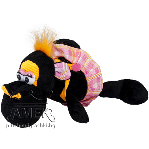 Маймуна с гащеризон Черен 22 см