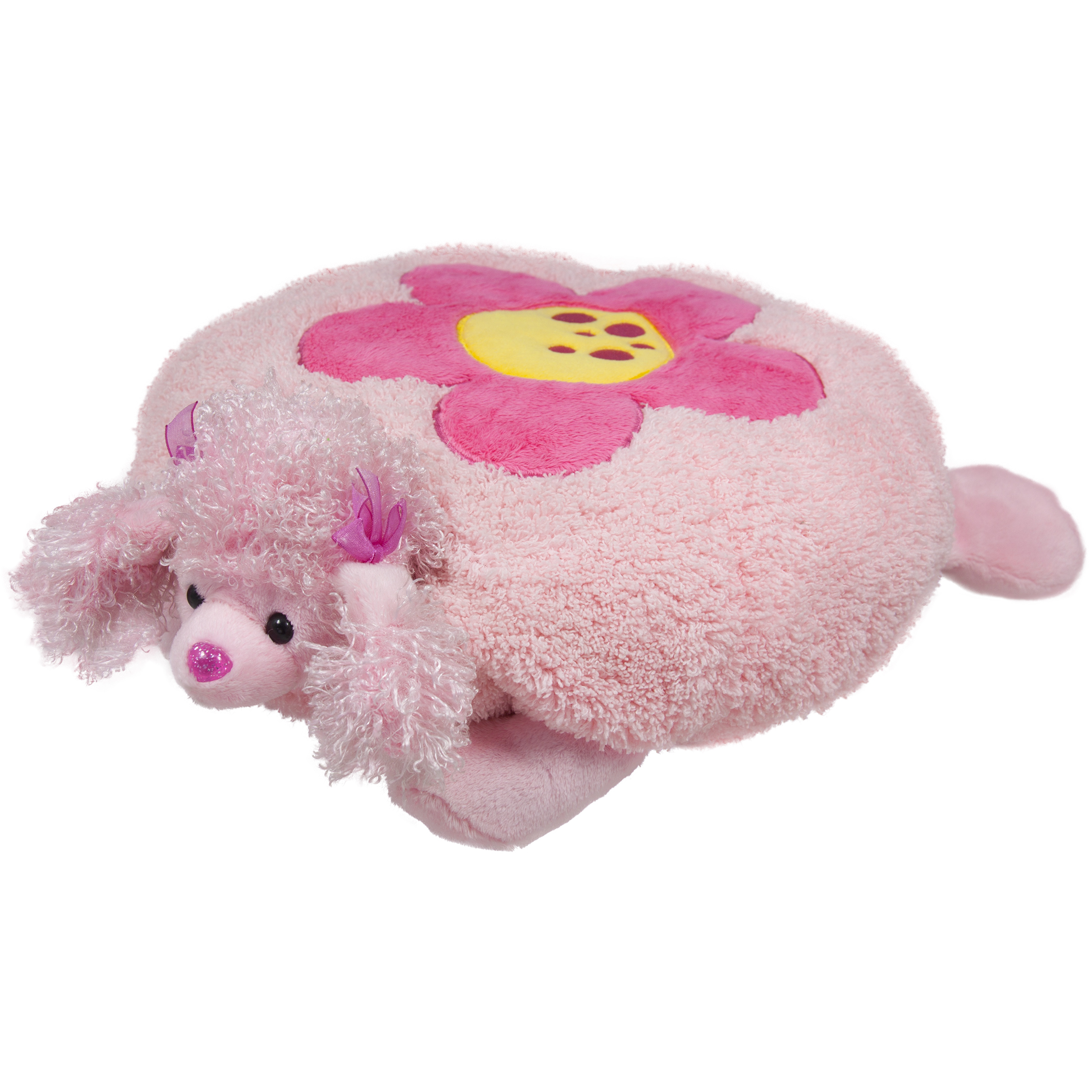 Плюшена възглавница| Пудел с цвете 35 см