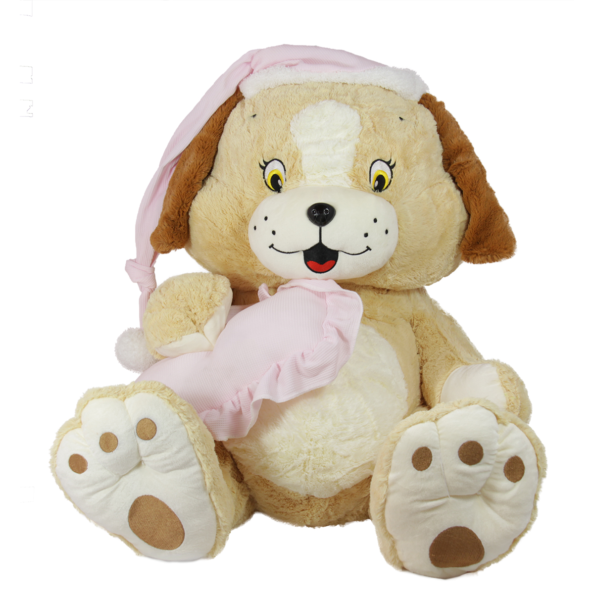 Куче с шапка и възглавница 65 см