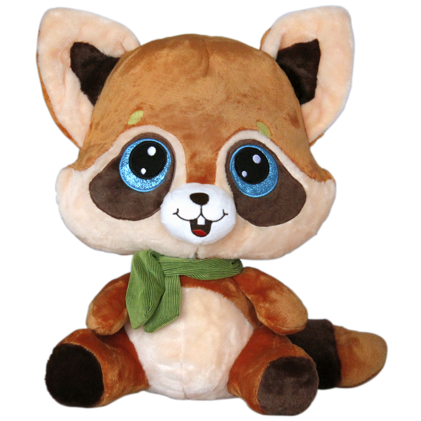 Ракун със зелен шал 36 см
