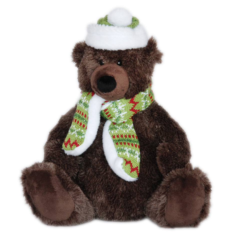 Мече с шапка и шал 23см